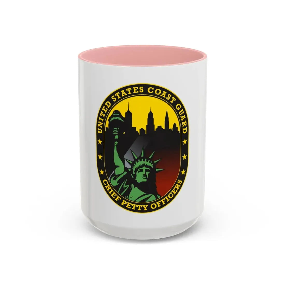 USCG Chief Petty Officer CPO (U.S. Coast Guard) Accent Coffee Mug 15oz Pink - Go Mug Yourself