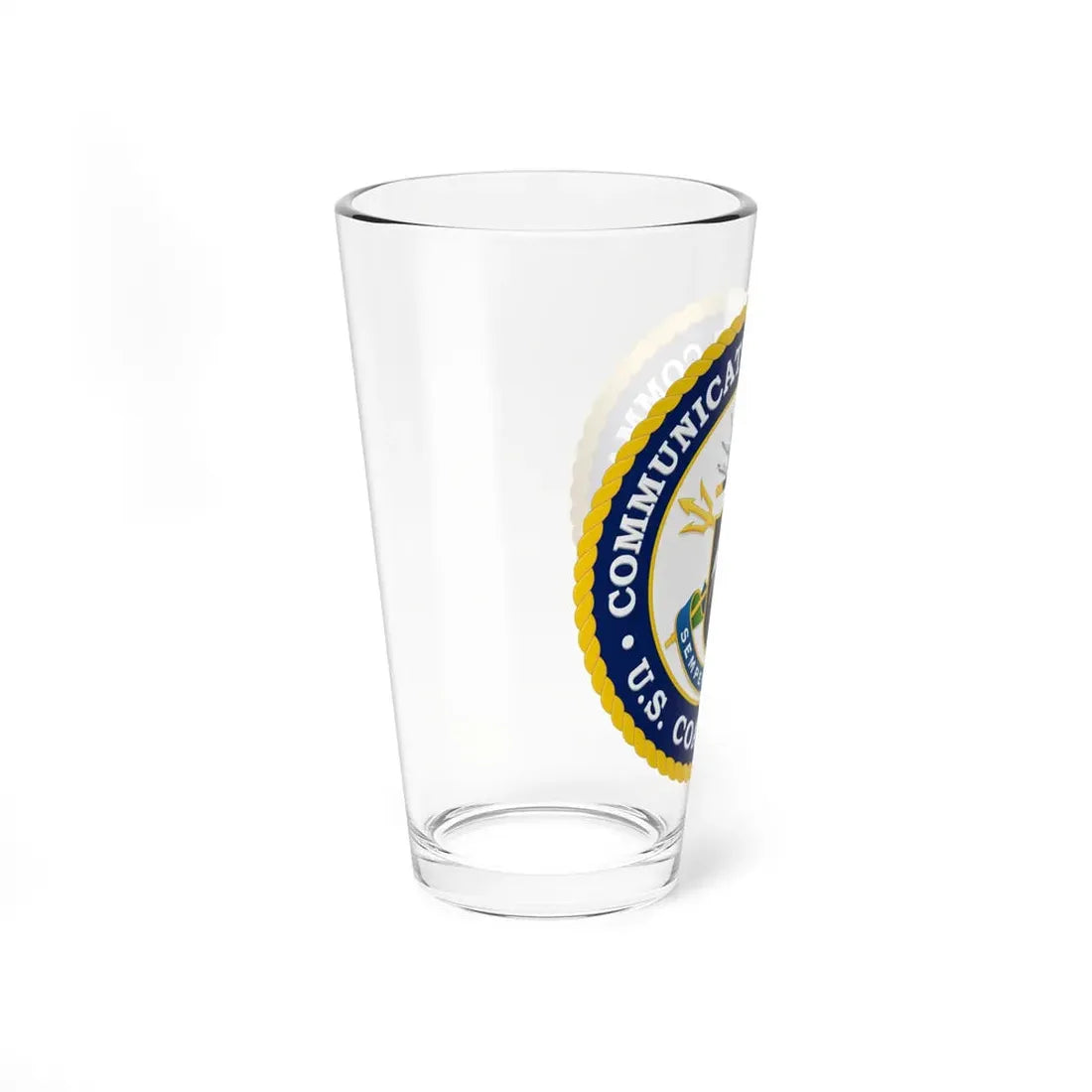 USCG Communications Command (U.S. Coast Guard) Pint Glass 16oz - Go Mug Yourself