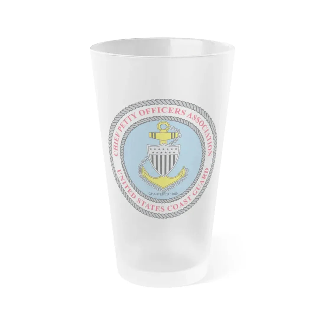 USCG CPOA (U.S. Coast Guard) Frosted Pint Glass 16oz Default Title - Go Mug Yourself