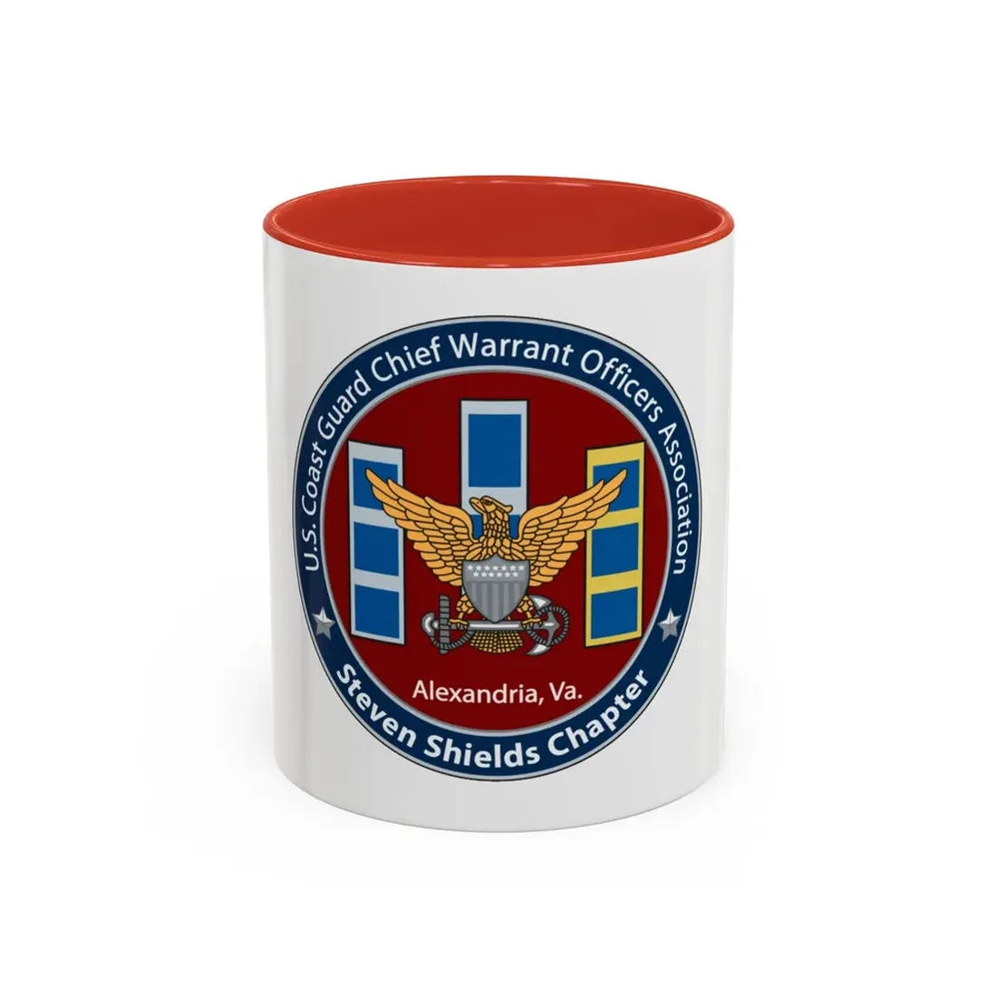 USCG CWO Assoc Steven Shields Chapter (U.S. Coast Guard) Accent Coffee Mug 11oz Red - Go Mug Yourself