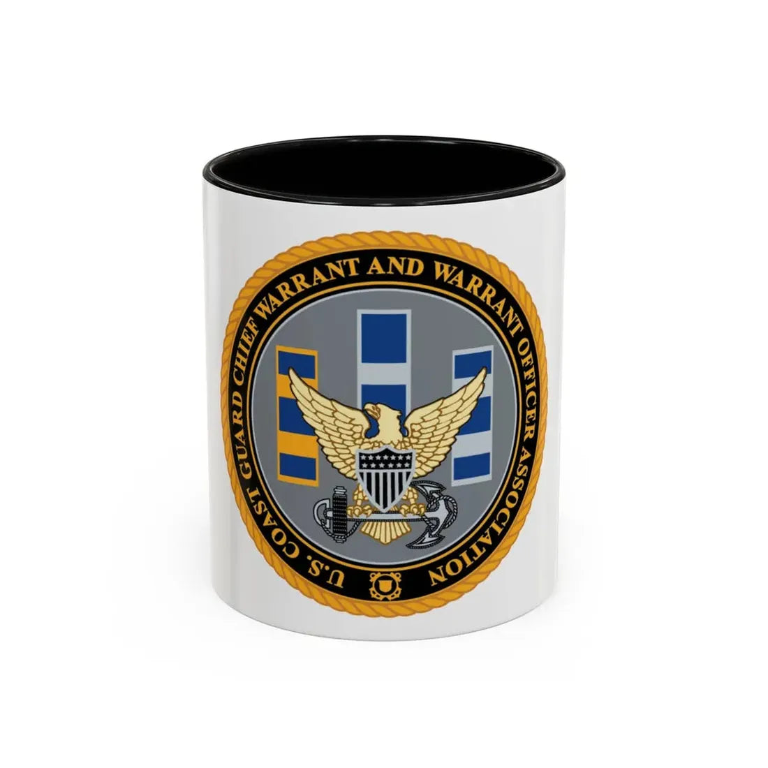 USCG CWO (U.S. Coast Guard) Accent Coffee Mug 11oz Black - Go Mug Yourself