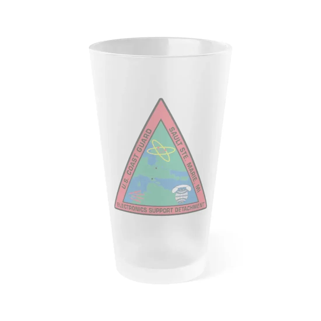 USCG ESD Sault SteMarie MI (U.S. Coast Guard) Frosted Pint Glass 16oz Default Title - Go Mug Yourself