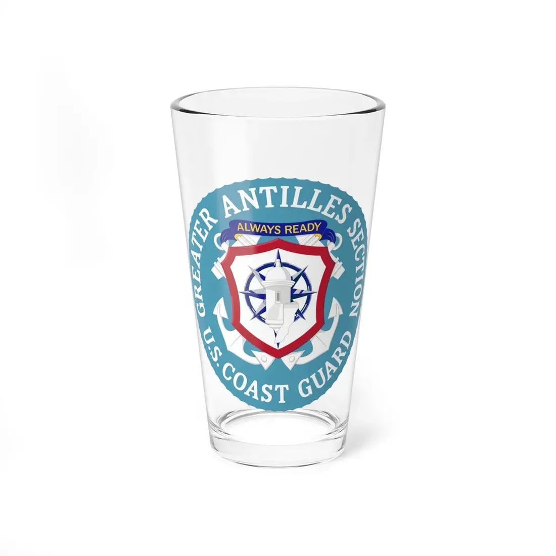 USCG Greater Antilles Section (U.S. Coast Guard) Pint Glass 16oz 16oz - Go Mug Yourself