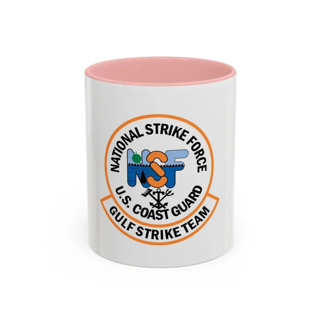 USCG Gulf Strike Team NSF (U.S. Coast Guard) Accent Coffee Mug 11oz Pink - Go Mug Yourself