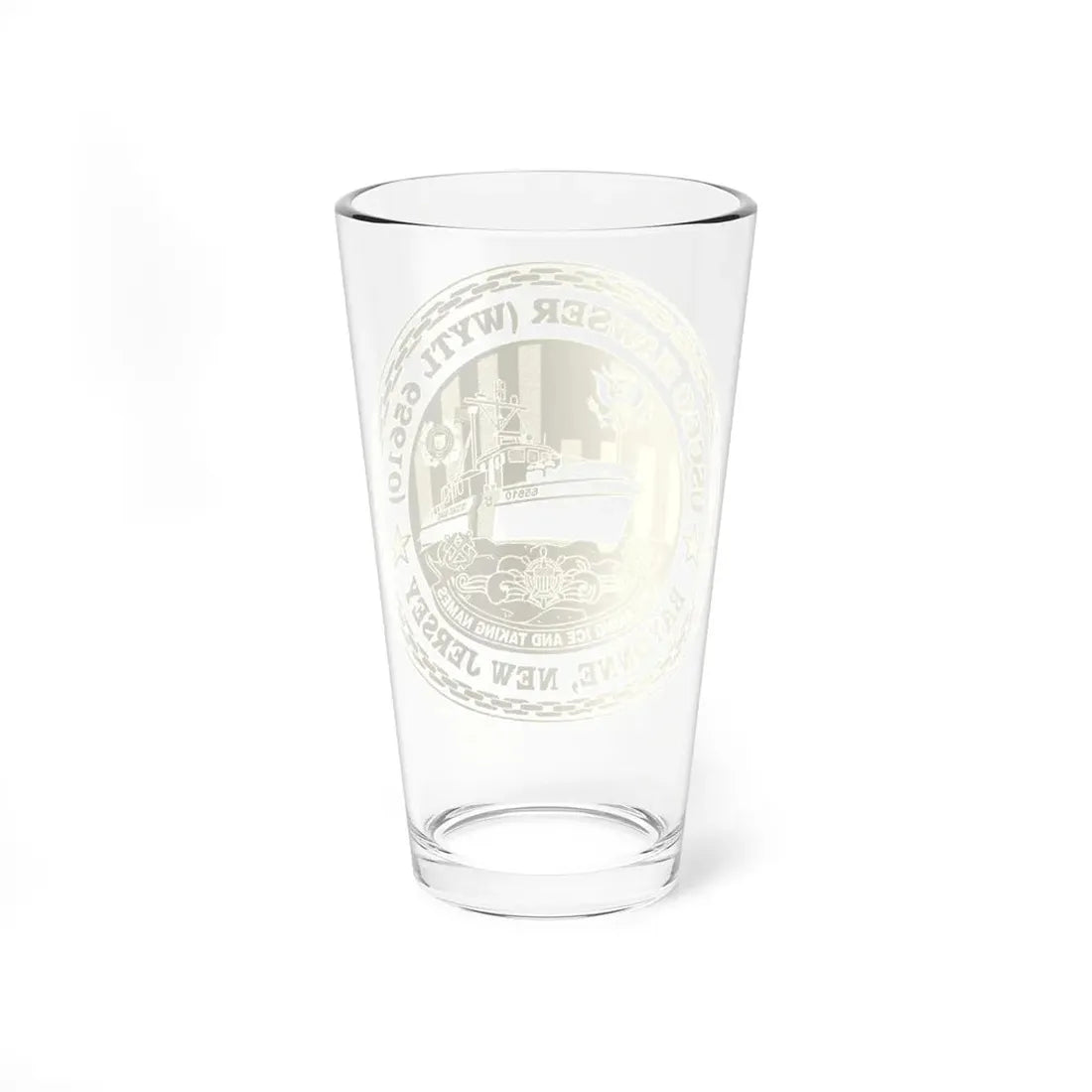 USCG Hawser WYTL 65610 Sim Gold (U.S. Coast Guard) Pint Glass 16oz - Go Mug Yourself