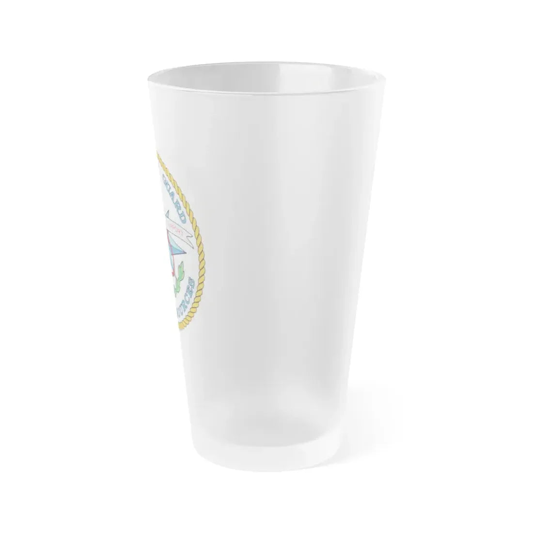 USCG Human Resources (U.S. Coast Guard) Frosted Pint Glass 16oz - Go Mug Yourself