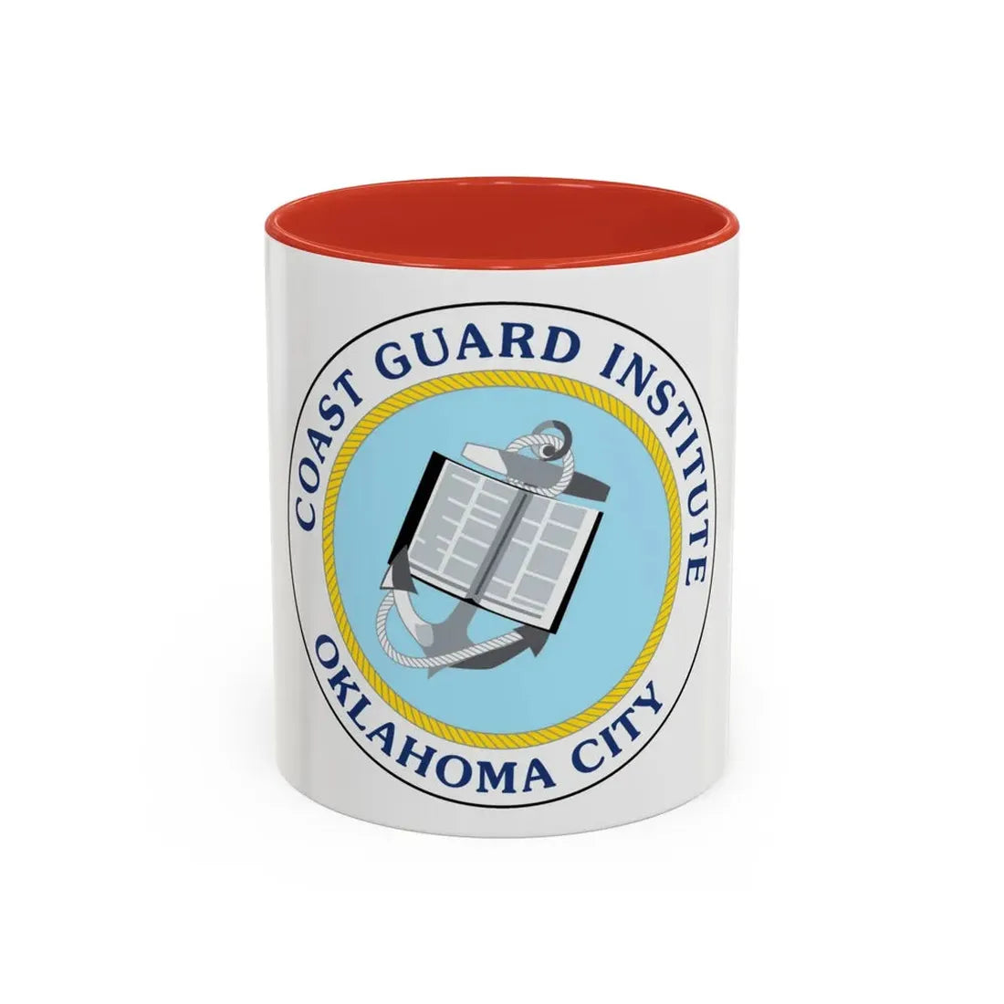 USCG Institute Oklahoma City 2 (U.S. Coast Guard) Accent Coffee Mug 11oz Red - Go Mug Yourself