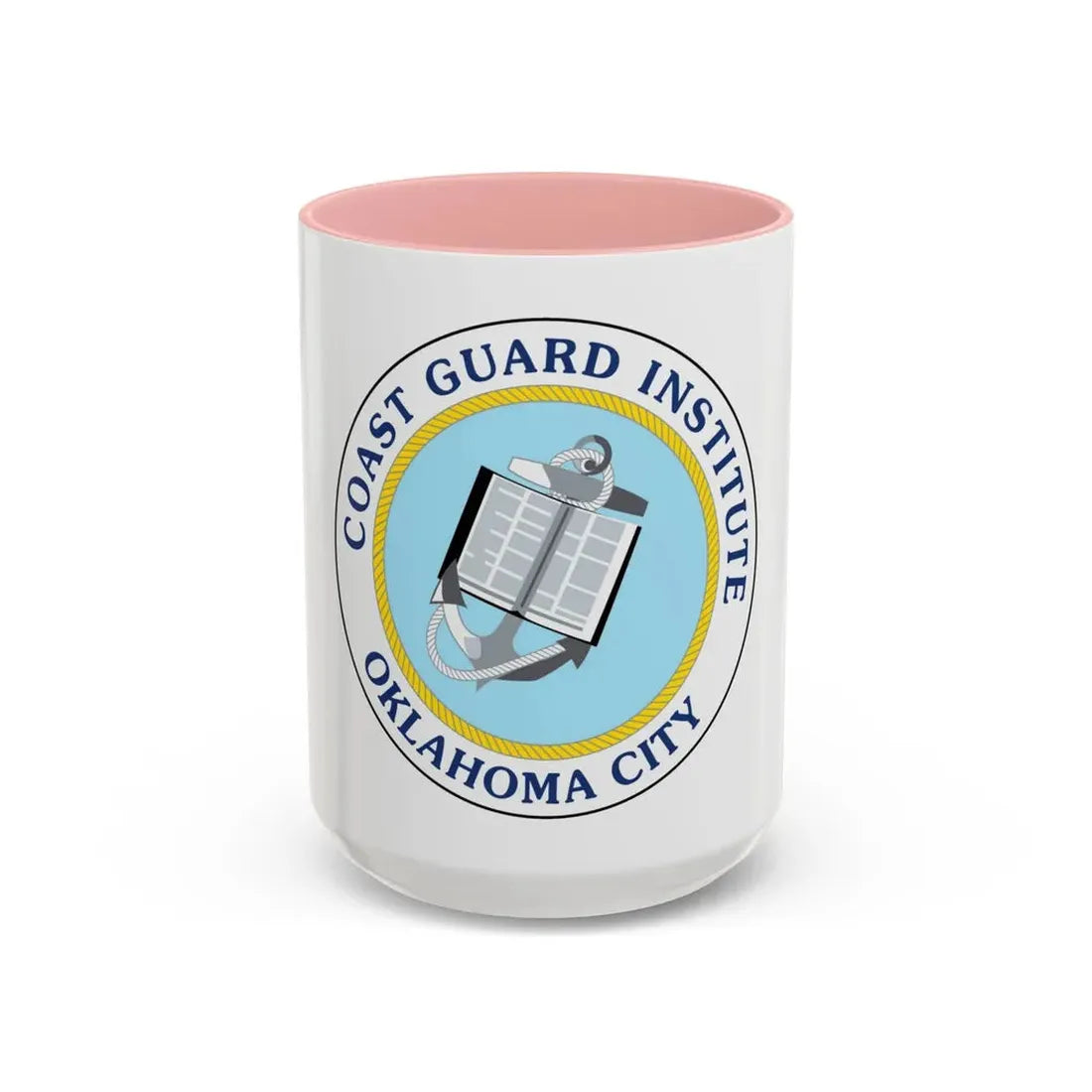 USCG Institute Oklahoma City 2 (U.S. Coast Guard) Accent Coffee Mug 15oz Pink - Go Mug Yourself