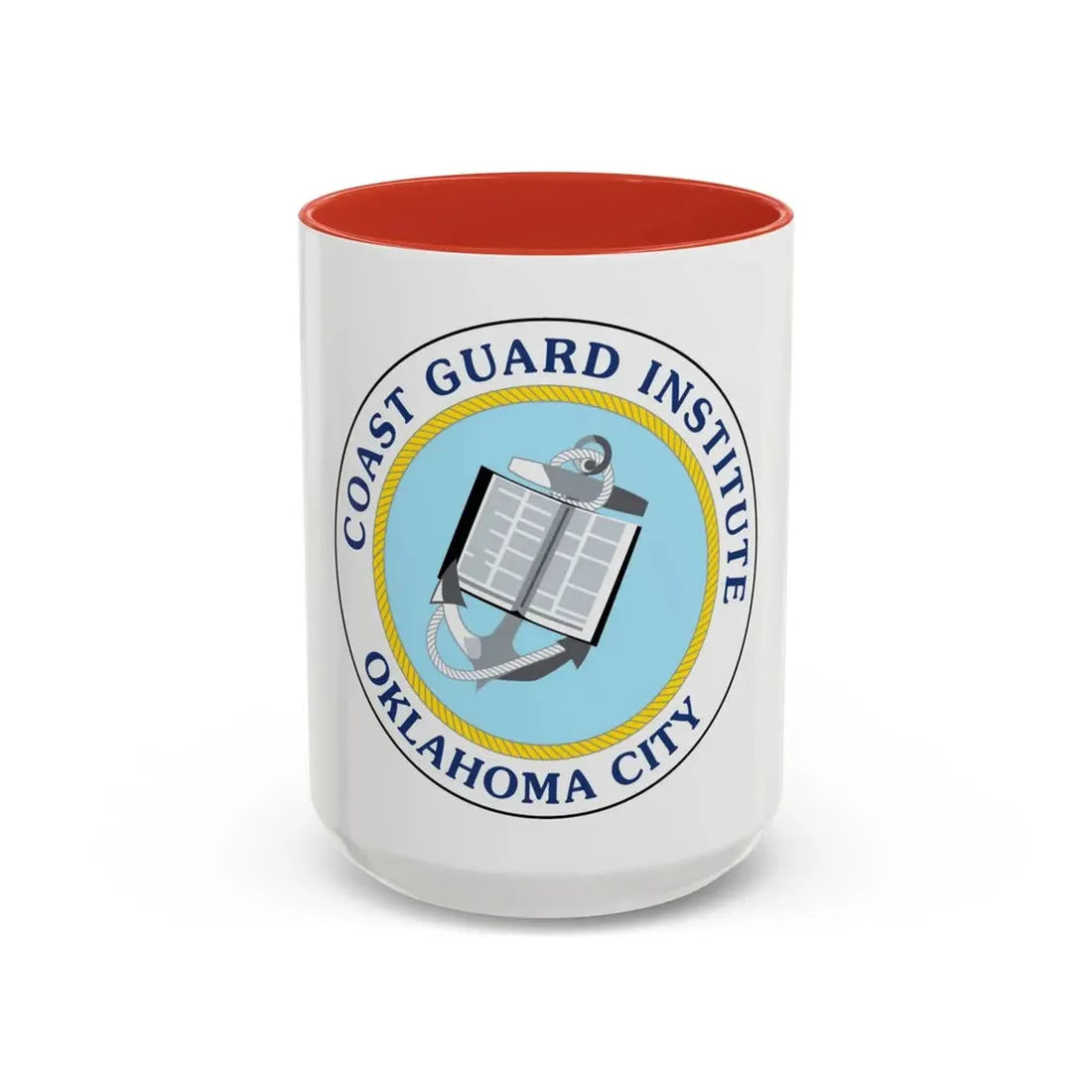 USCG Institute Oklahoma City 2 (U.S. Coast Guard) Accent Coffee Mug 15oz Red - Go Mug Yourself