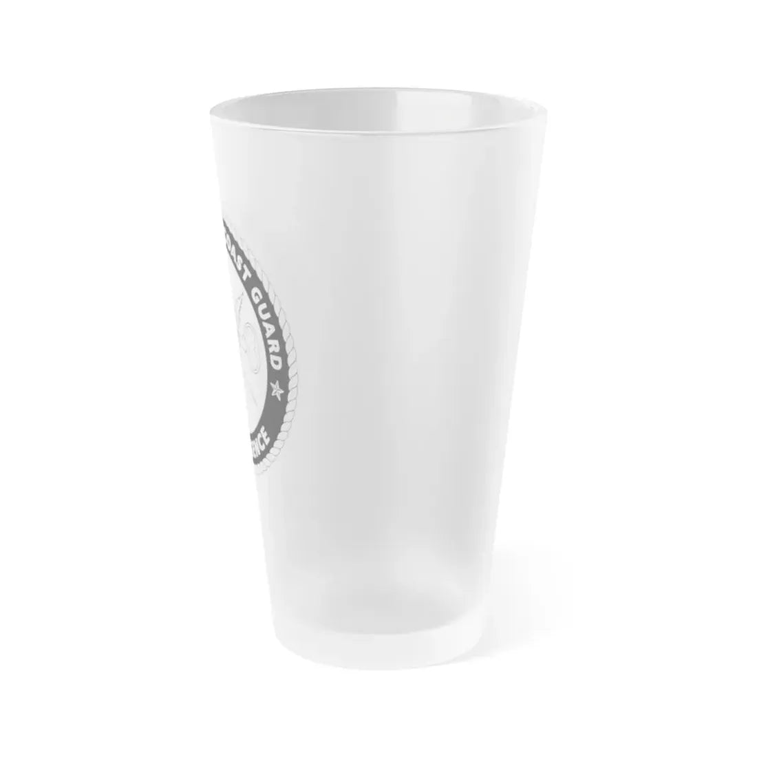 USCG Intelligence 1 color (U.S. Coast Guard) Frosted Pint Glass 16oz - Go Mug Yourself
