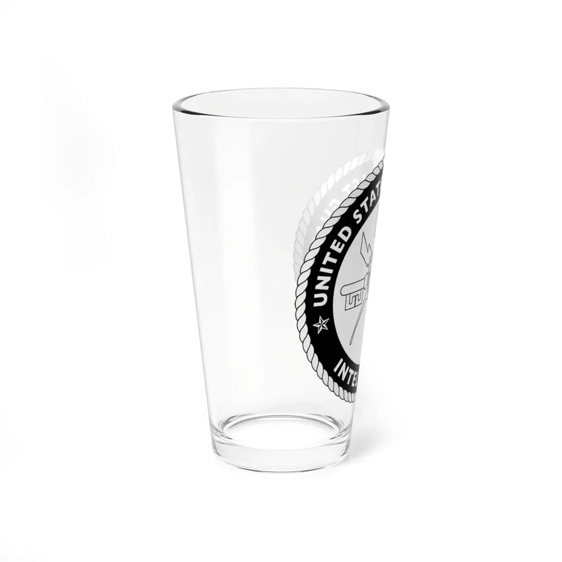 USCG Intelligence 1 color (U.S. Coast Guard) Pint Glass 16oz - Go Mug Yourself
