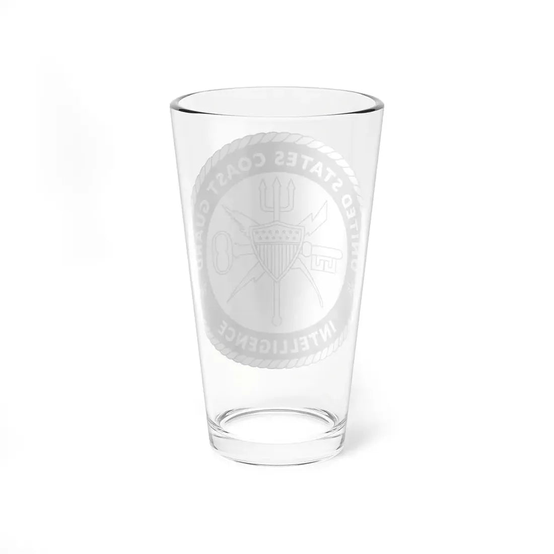 USCG Intelligence 1 color (U.S. Coast Guard) Pint Glass 16oz - Go Mug Yourself