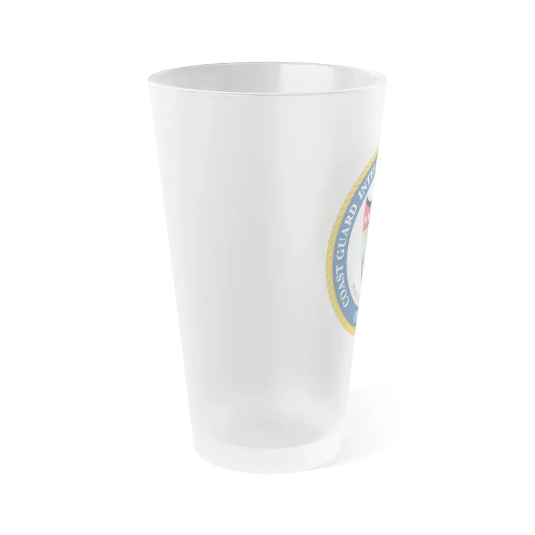 USCG Intelligence Coordination Ctr (U.S. Coast Guard) Frosted Pint Glass 16oz - Go Mug Yourself
