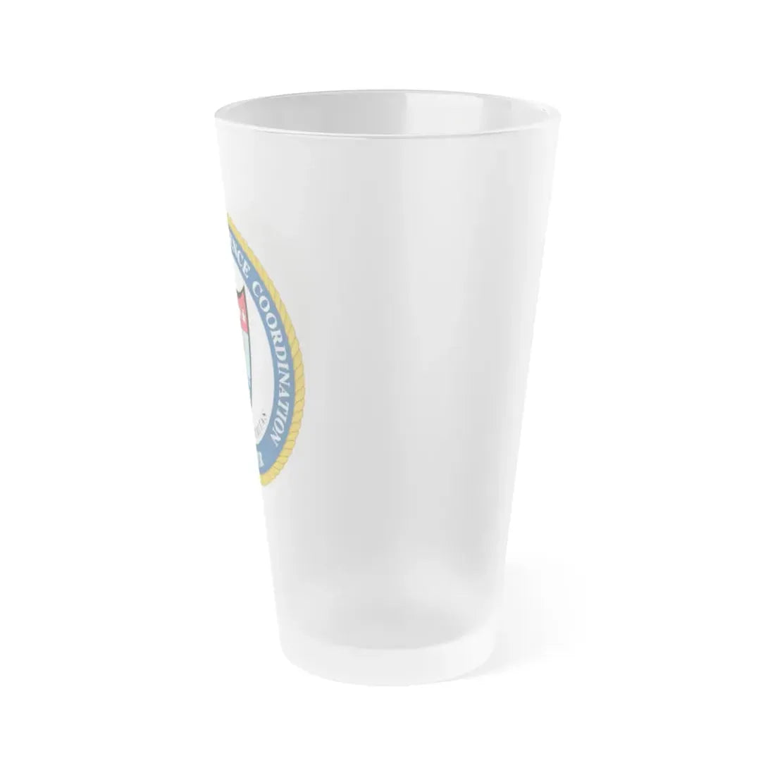 USCG Intelligence Coordination Ctr (U.S. Coast Guard) Frosted Pint Glass 16oz - Go Mug Yourself