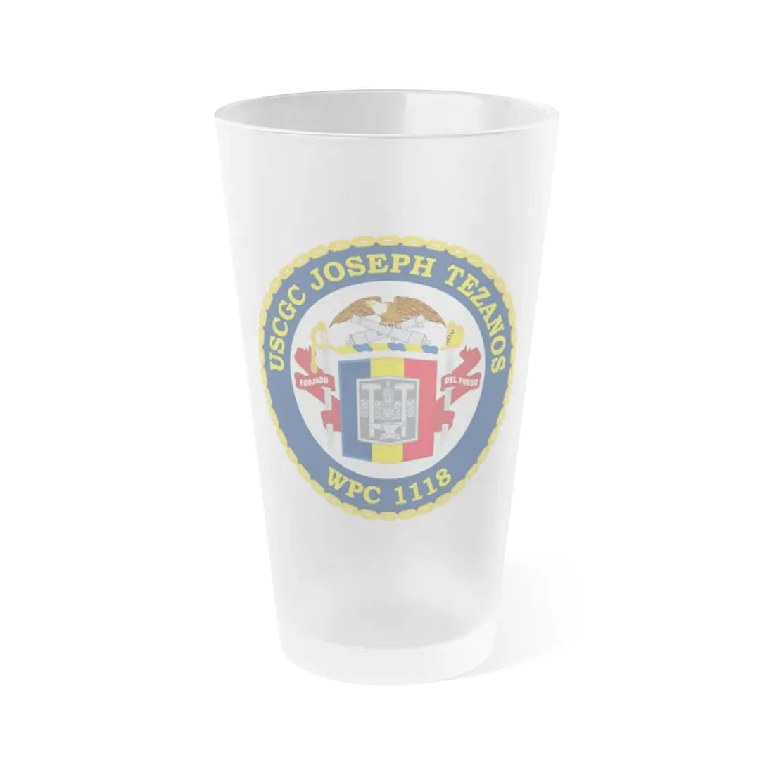 USCG Joseph Tezanos WPC 1118 (U.S. Coast Guard) Frosted Pint Glass 16oz Default Title - Go Mug Yourself