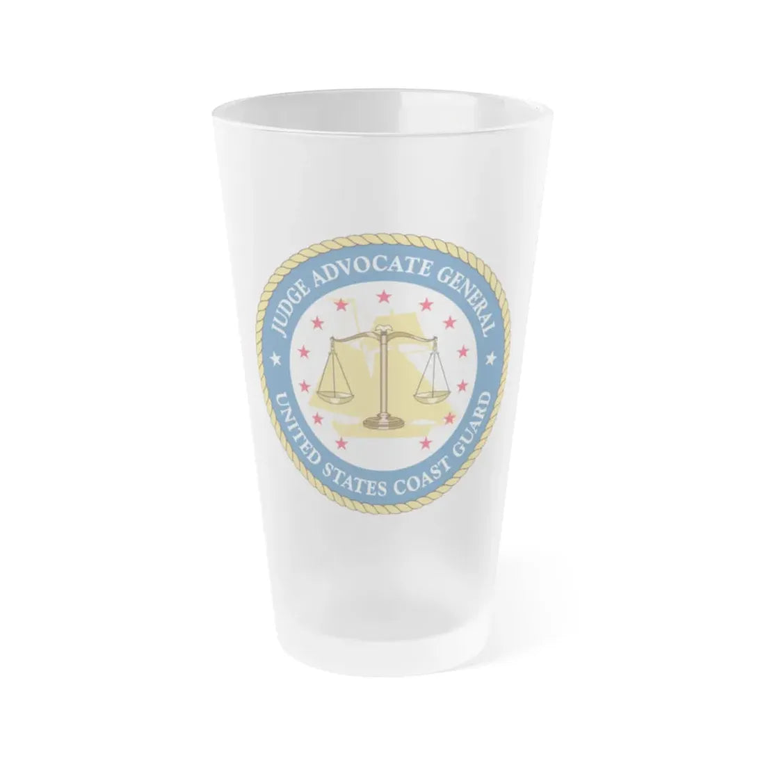 USCG Judge Advocate General (U.S. Coast Guard) Frosted Pint Glass 16oz Default Title - Go Mug Yourself