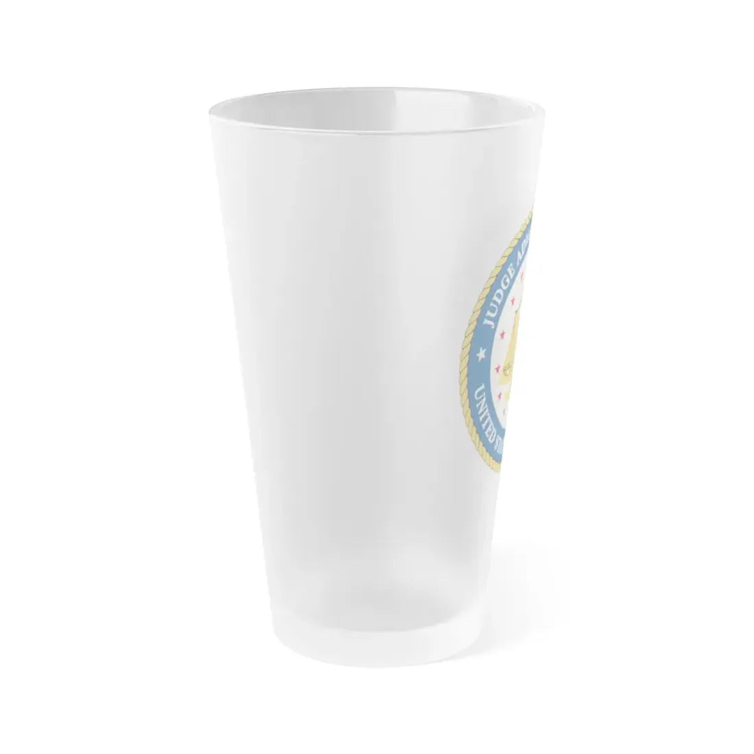 USCG Judge Advocate General (U.S. Coast Guard) Frosted Pint Glass 16oz - Go Mug Yourself