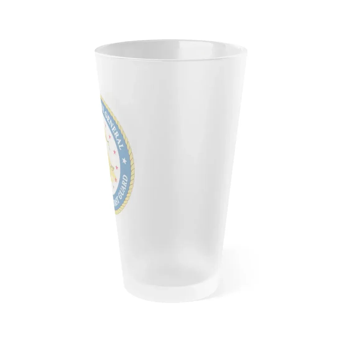 USCG Judge Advocate General (U.S. Coast Guard) Frosted Pint Glass 16oz - Go Mug Yourself