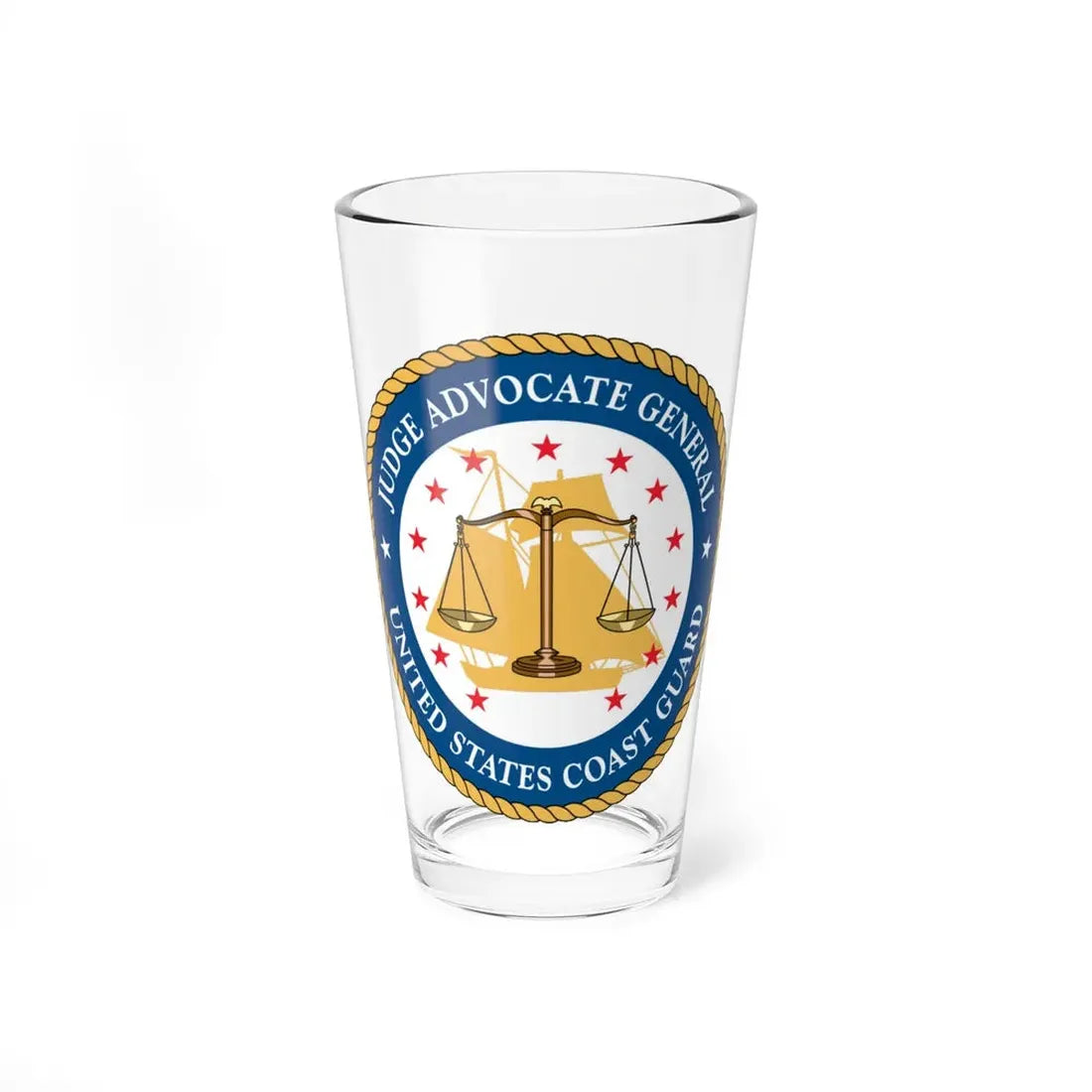 USCG Judge Advocate General (U.S. Coast Guard) Pint Glass 16oz 16oz - Go Mug Yourself
