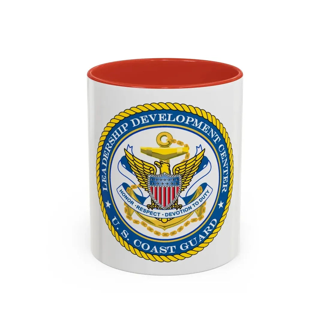 USCG LDC (U.S. Coast Guard) Accent Coffee Mug 11oz Red - Go Mug Yourself