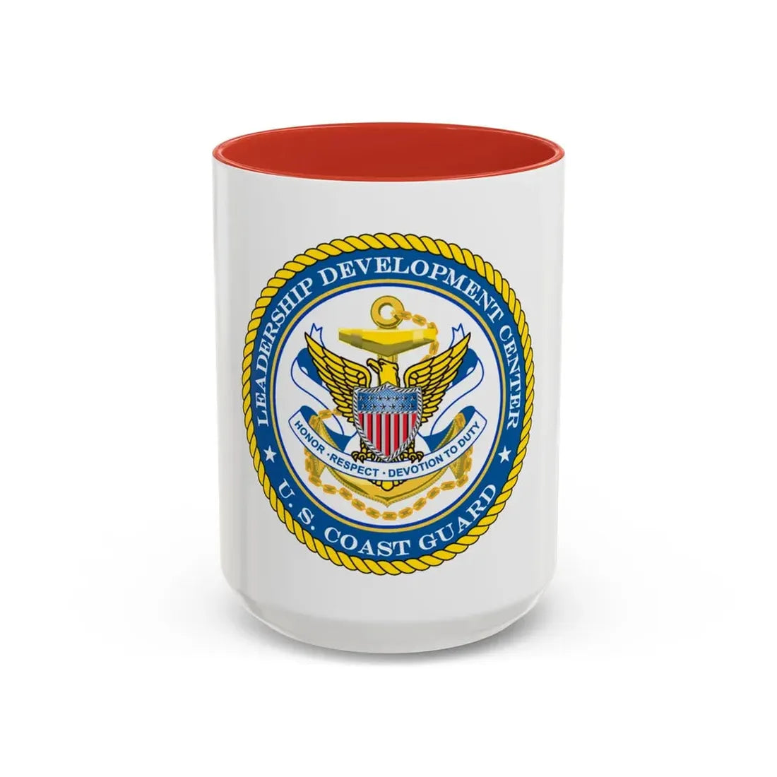 USCG LDC (U.S. Coast Guard) Accent Coffee Mug 15oz Red - Go Mug Yourself