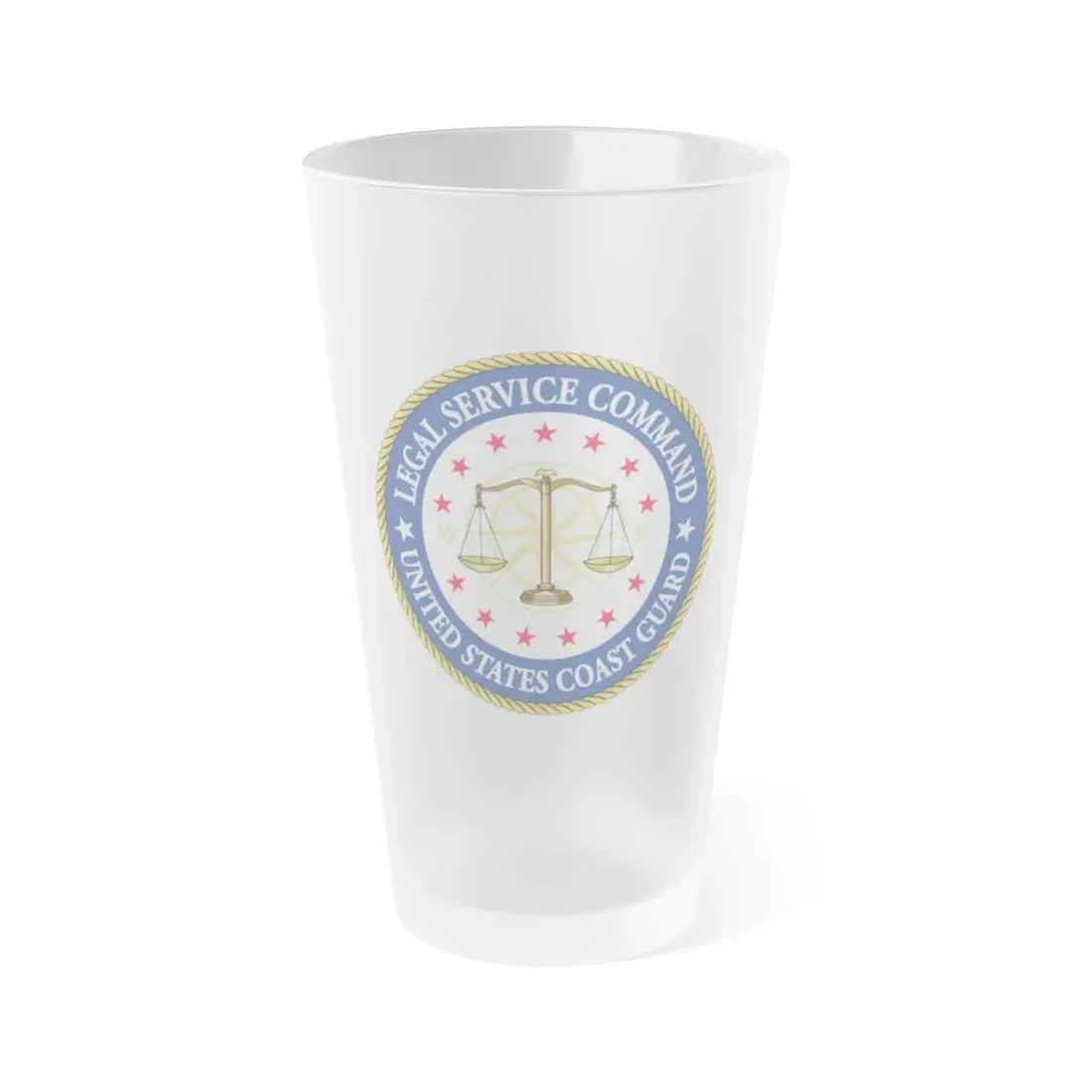 USCG Legal Service Command (U.S. Coast Guard) Frosted Pint Glass 16oz Default Title - Go Mug Yourself