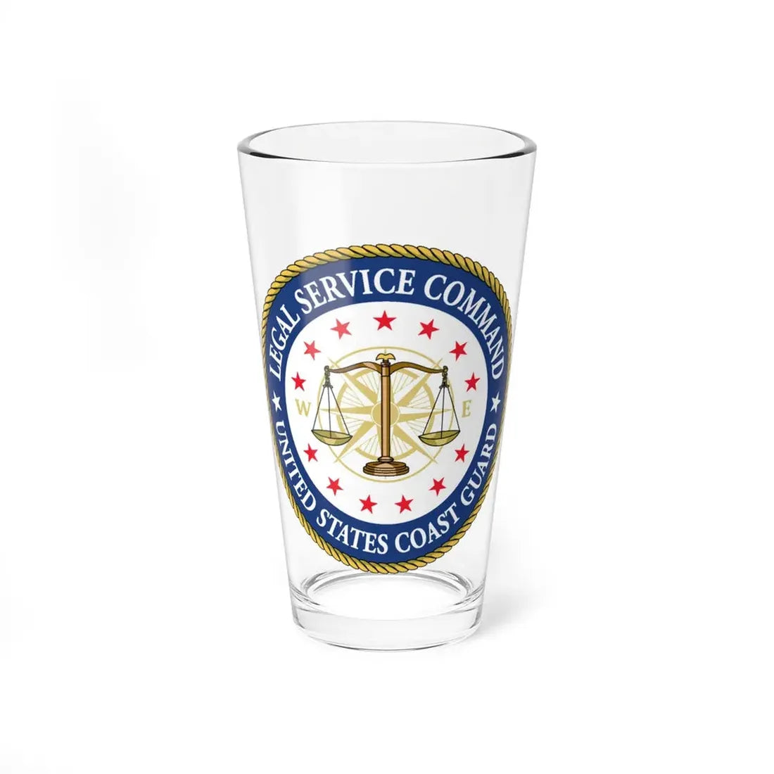 USCG Legal Service Command (U.S. Coast Guard) Pint Glass 16oz 16oz - Go Mug Yourself