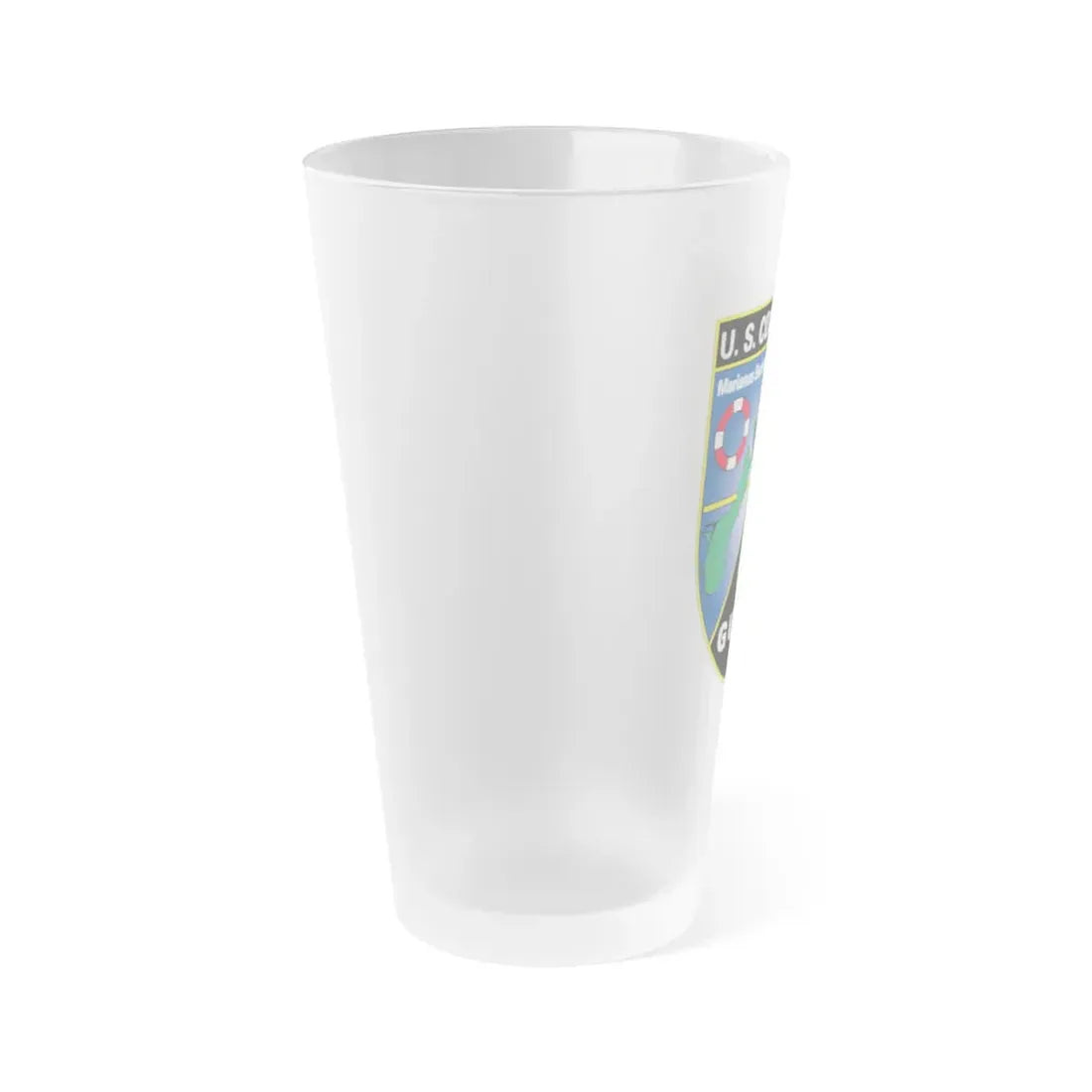 USCG Marianas Sect MSO Guam (U.S. Coast Guard) Frosted Pint Glass 16oz - Go Mug Yourself