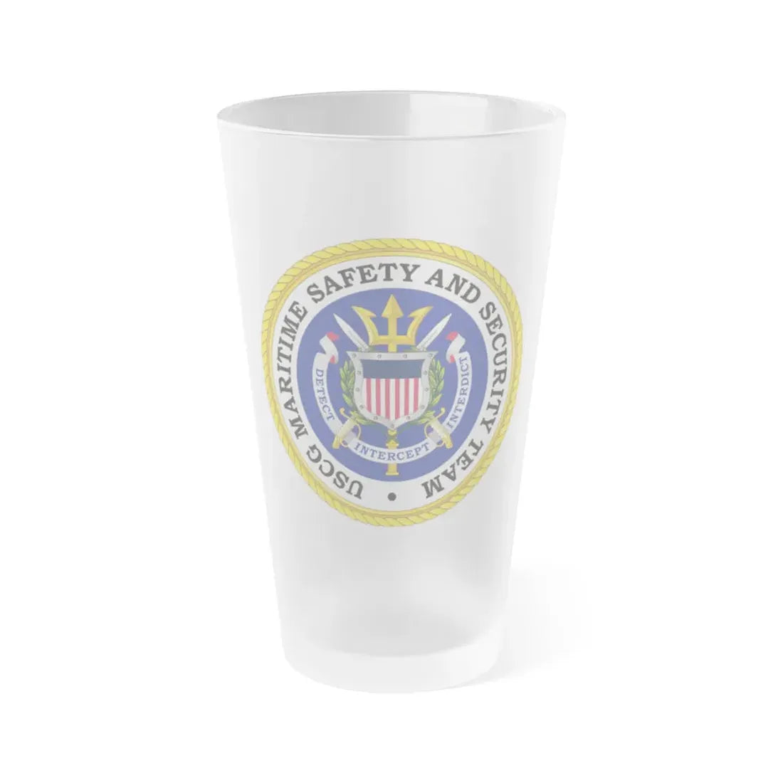 USCG Maritime Safety And Security Team (U.S. Coast Guard) Frosted Pint Glass 16oz Default Title - Go Mug Yourself