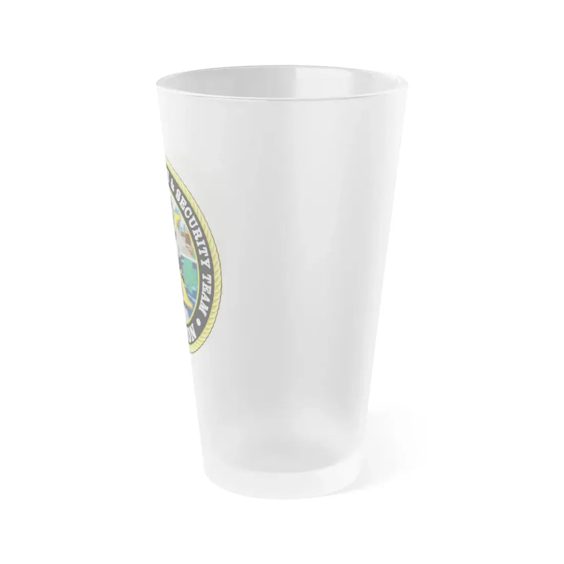 USCG Maritime Safety & Sec Team MSST Boston (U.S. Coast Guard) Frosted Pint Glass 16oz - Go Mug Yourself