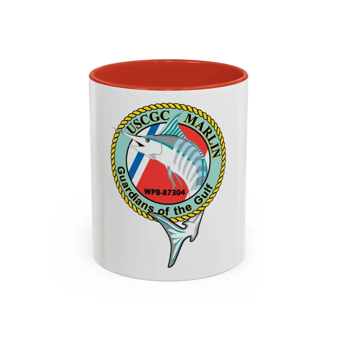 USCG Marlin WPB 87304 (U.S. Coast Guard) Accent Coffee Mug 11oz Red - Go Mug Yourself