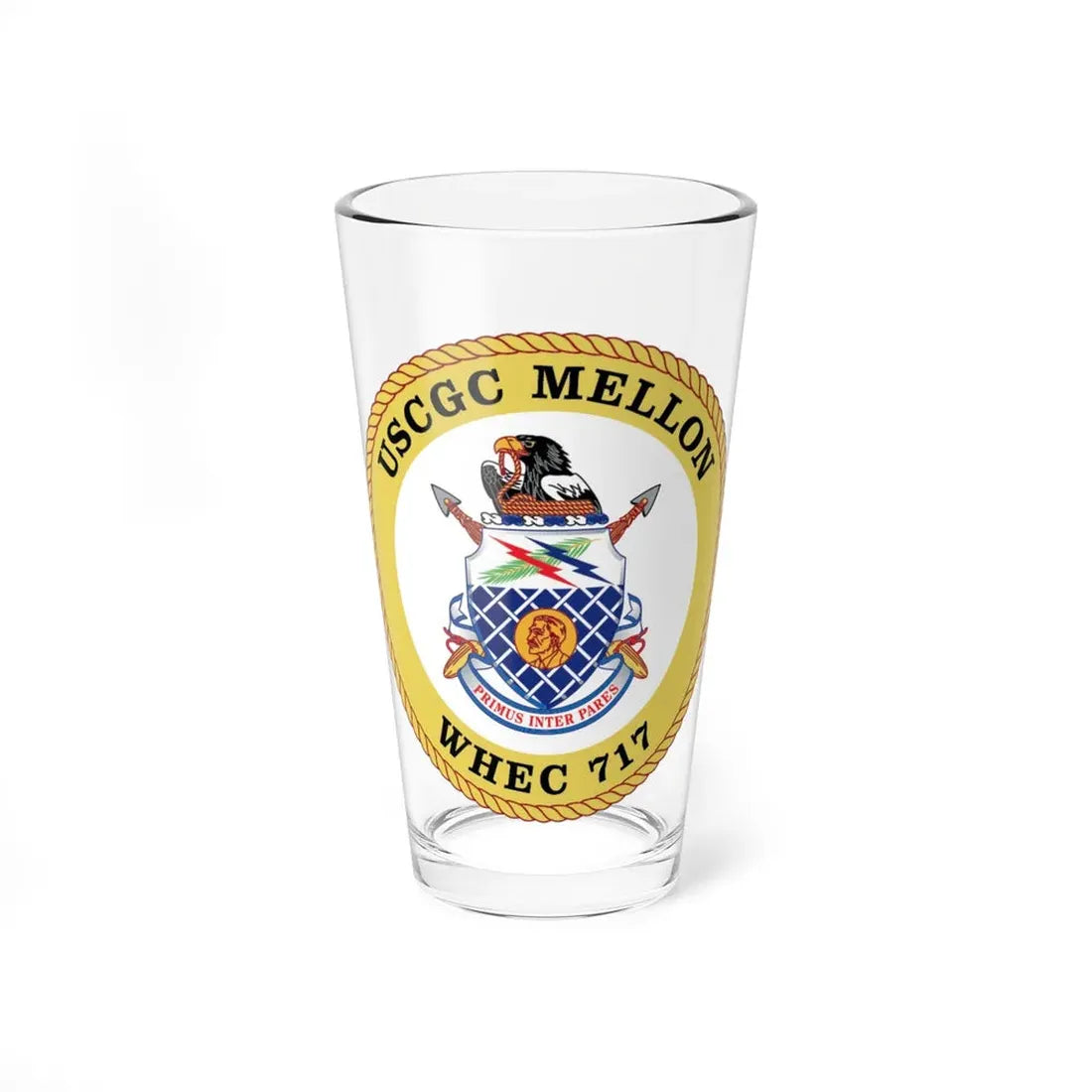 USCG Mellon WHEC 717 Gold Anniversary (U.S. Coast Guard) Pint Glass 16oz 16oz - Go Mug Yourself