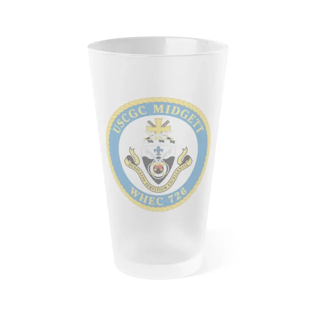 USCG Midgett WHEC 726 (U.S. Coast Guard) Frosted Pint Glass 16oz Default Title - Go Mug Yourself