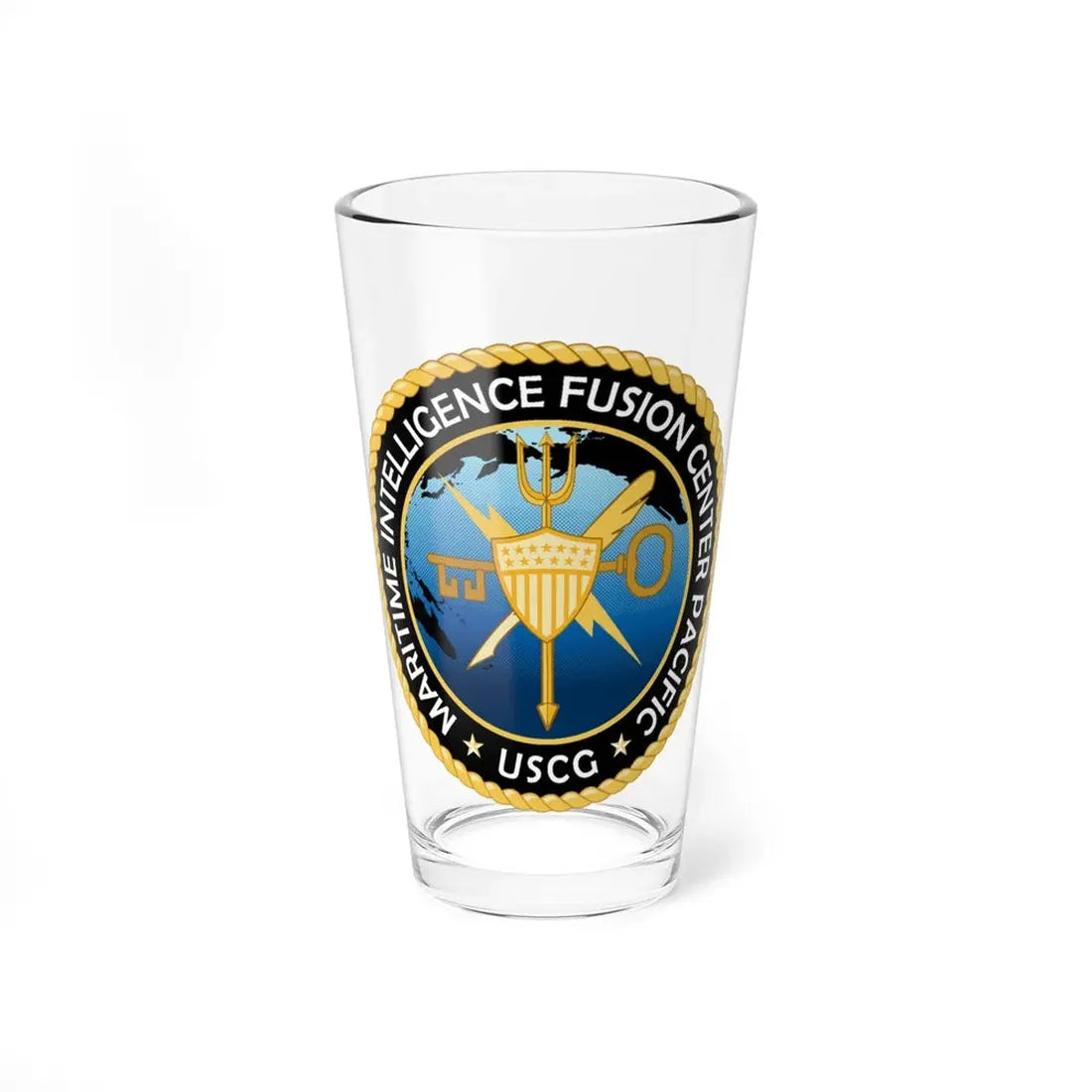 USCG MIFC PAC (U.S. Coast Guard) Pint Glass 16oz 16oz - Go Mug Yourself