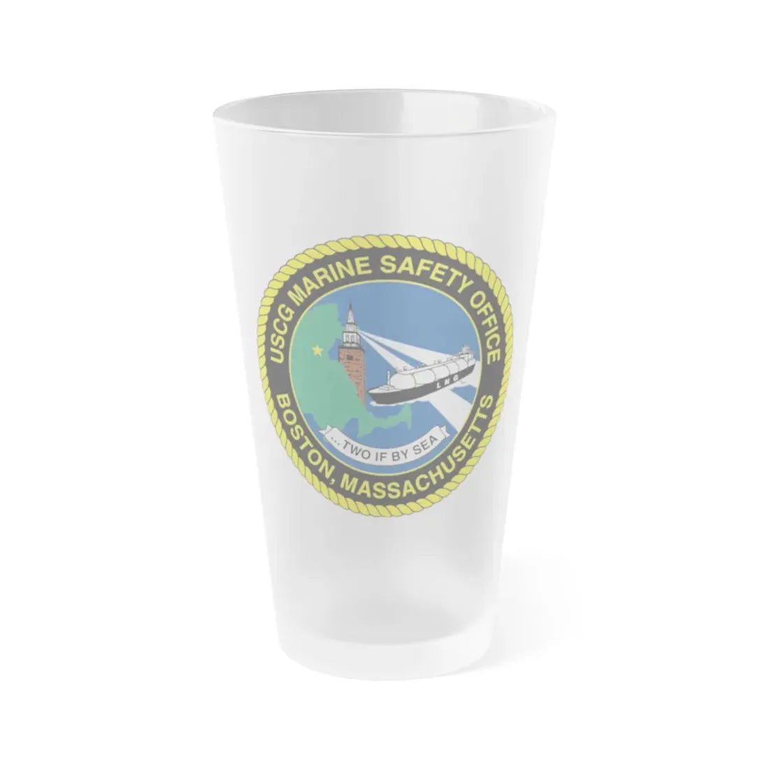 USCG MSO Boston Marine Safety Office (U.S. Coast Guard) Frosted Pint Glass 16oz Default Title - Go Mug Yourself