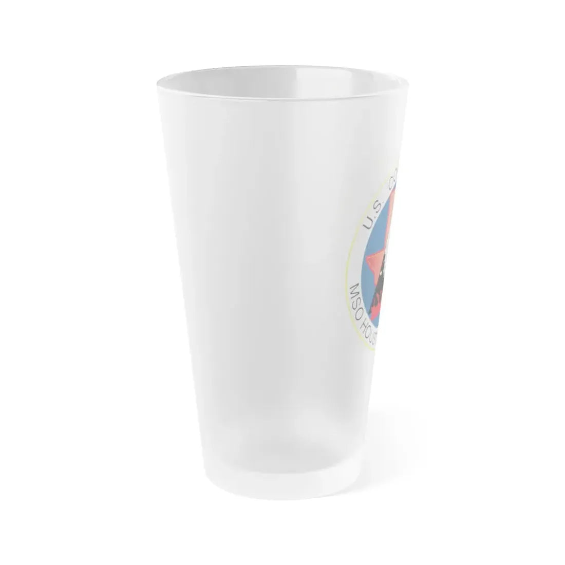 USCG MSO Houston Galveston (U.S. Coast Guard) Frosted Pint Glass 16oz - Go Mug Yourself