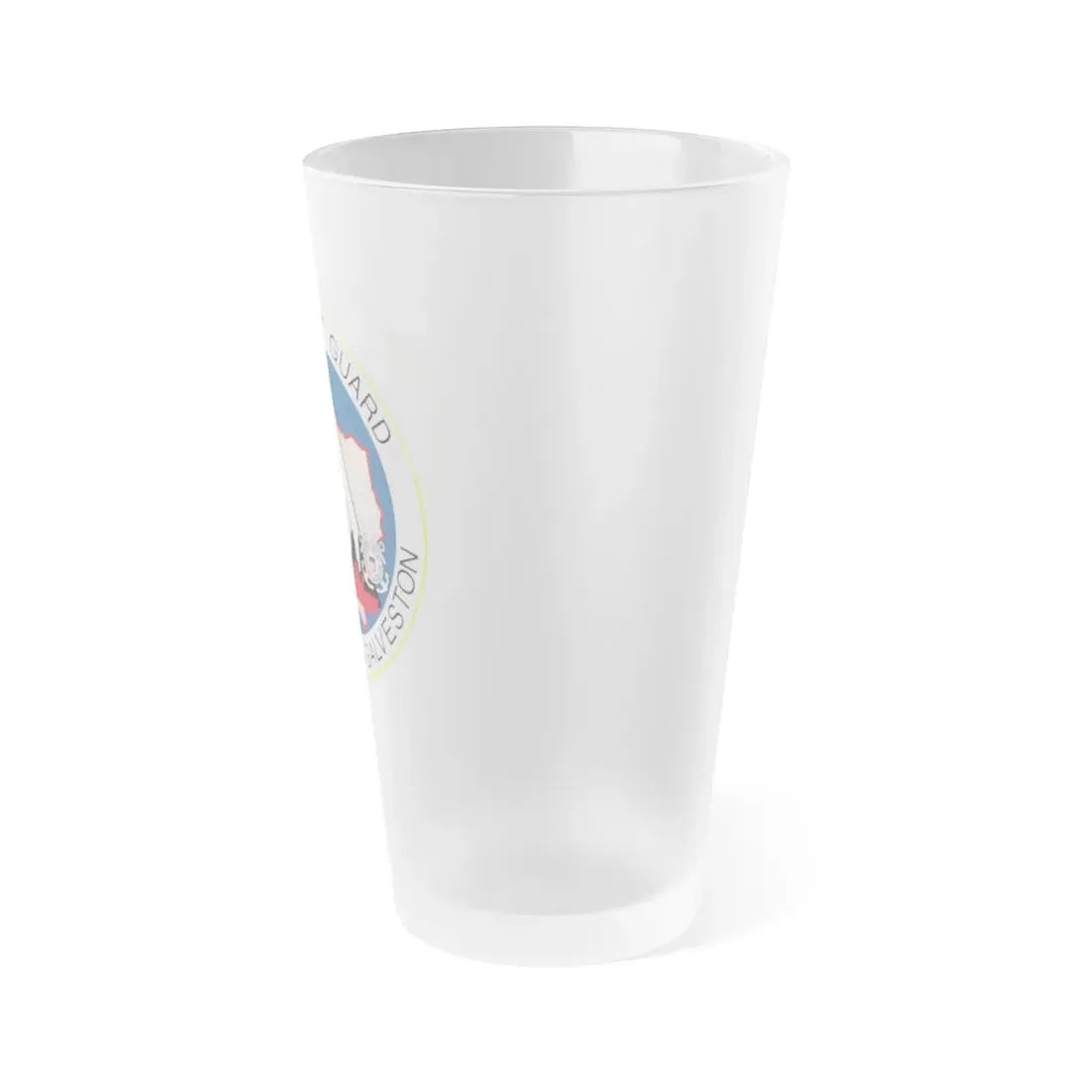 USCG MSO Houston Galveston (U.S. Coast Guard) Frosted Pint Glass 16oz - Go Mug Yourself