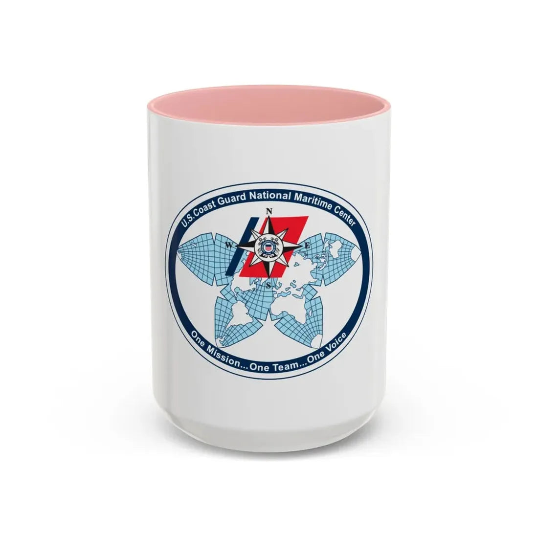 USCG National Matitime Center (U.S. Coast Guard) Accent Coffee Mug 15oz Pink - Go Mug Yourself