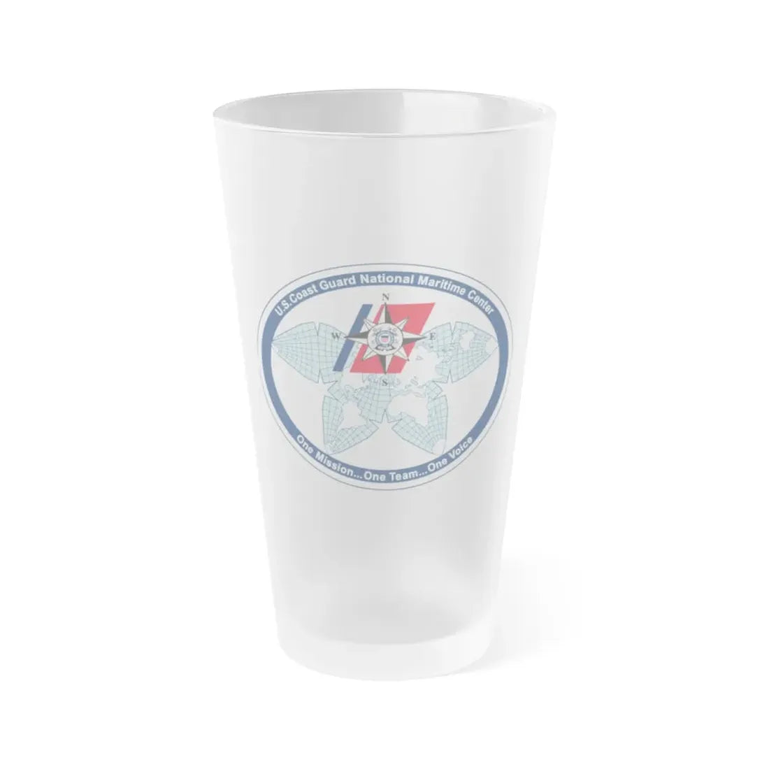 USCG National Matitime Center (U.S. Coast Guard) Frosted Pint Glass 16oz Default Title - Go Mug Yourself