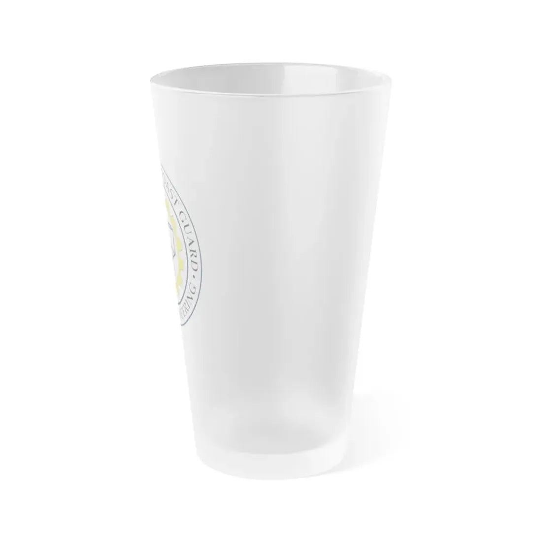 USCG Naval Engineering (U.S. Coast Guard) Frosted Pint Glass 16oz - Go Mug Yourself