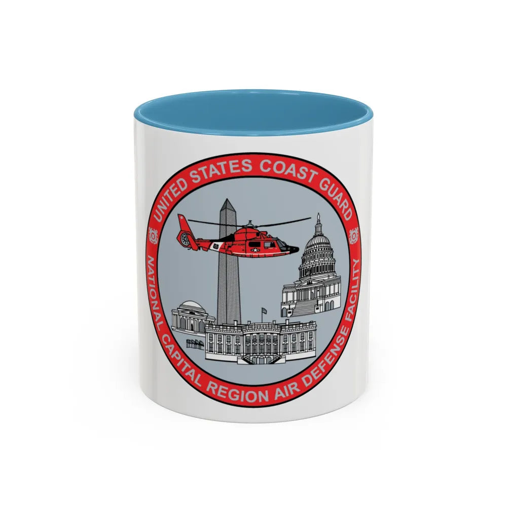USCG NCR ADF Nat'l Capital Reg Air Def Fac 2009 (U.S. Coast Guard) Accent Coffee Mug 11oz Light Blue - Go Mug Yourself