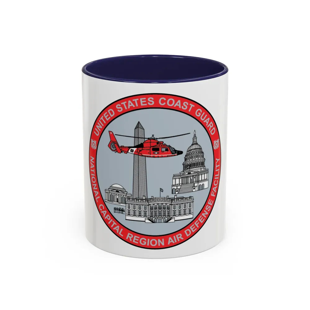 USCG NCR ADF Nat'l Capital Reg Air Def Fac 2009 (U.S. Coast Guard) Accent Coffee Mug 11oz Navy - Go Mug Yourself