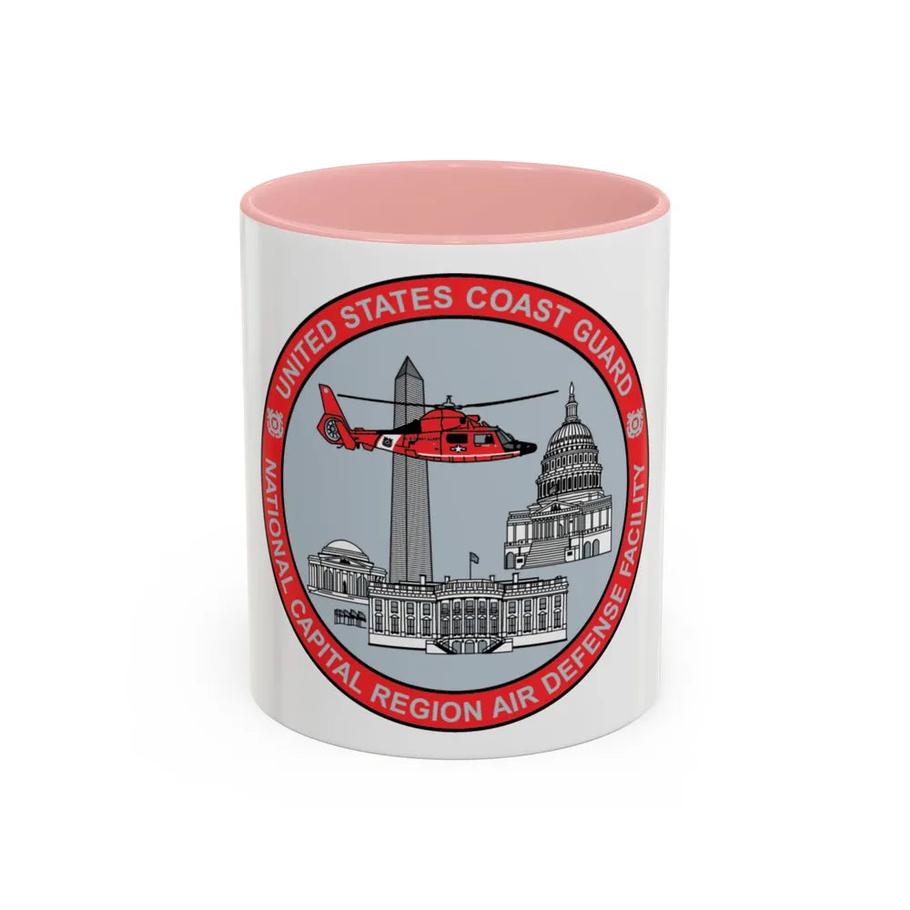 USCG NCR ADF Nat'l Capital Reg Air Def Fac 2009 (U.S. Coast Guard) Accent Coffee Mug 11oz Pink - Go Mug Yourself