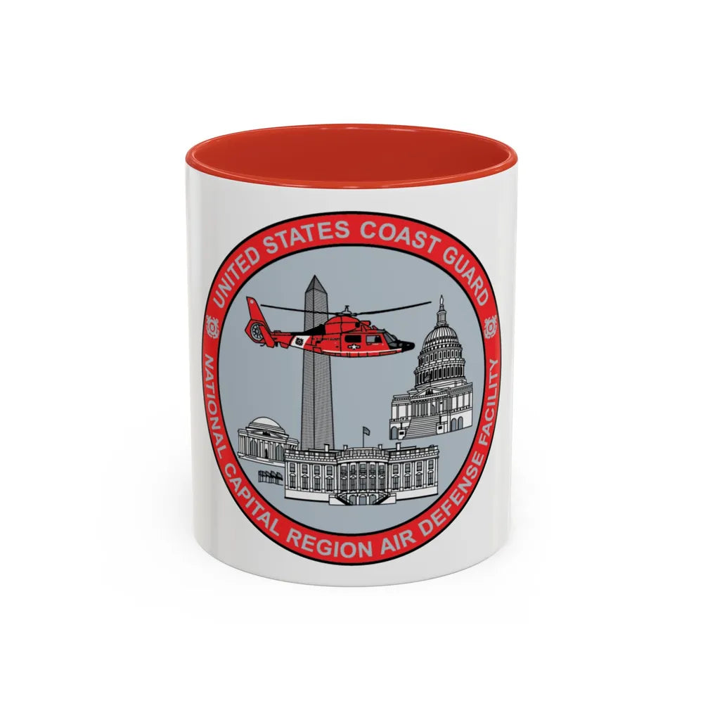 USCG NCR ADF Nat'l Capital Reg Air Def Fac 2009 (U.S. Coast Guard) Accent Coffee Mug 11oz Red - Go Mug Yourself