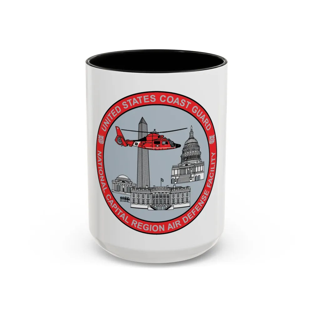 USCG NCR ADF Nat'l Capital Reg Air Def Fac 2009 (U.S. Coast Guard) Accent Coffee Mug 15oz Black - Go Mug Yourself