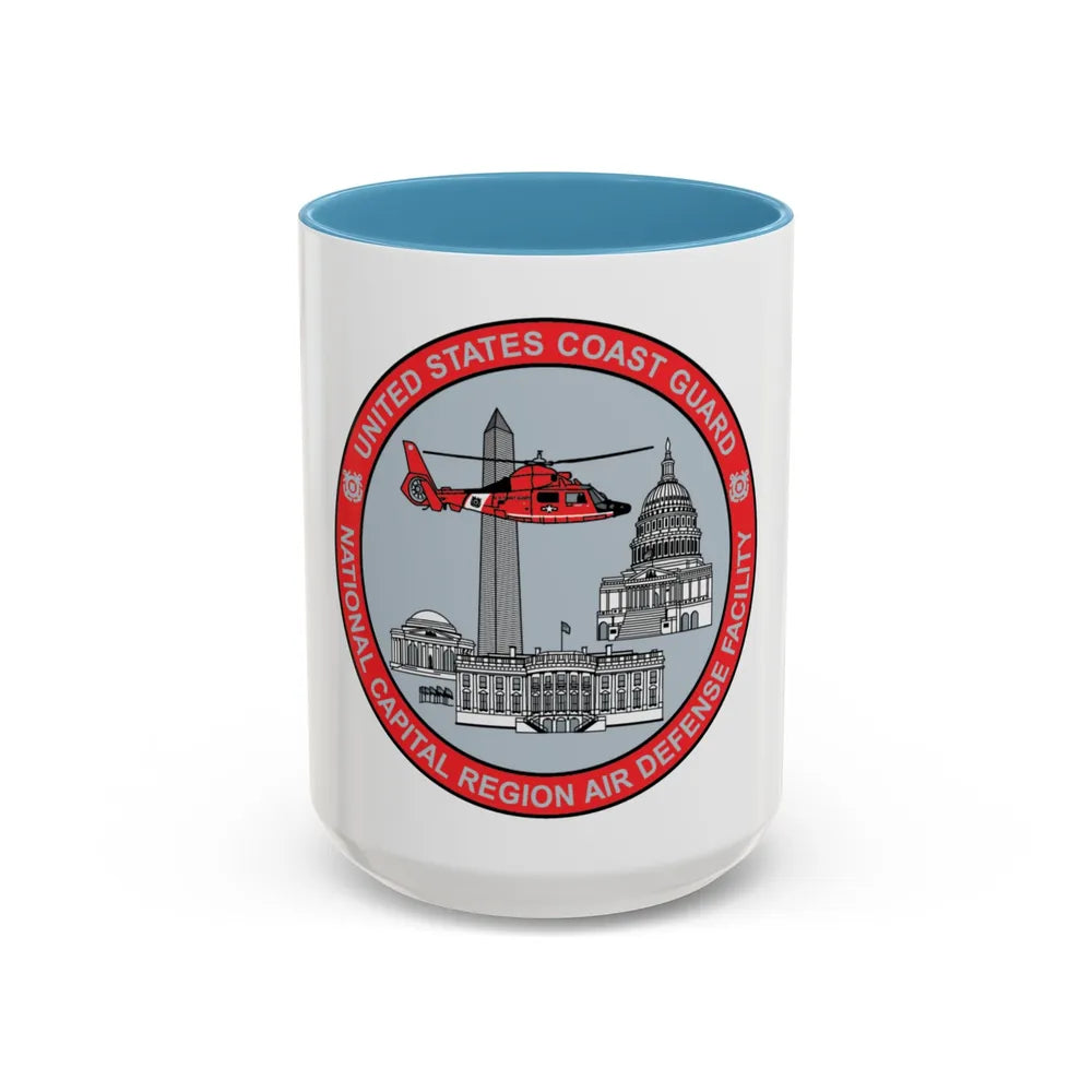 USCG NCR ADF Nat'l Capital Reg Air Def Fac 2009 (U.S. Coast Guard) Accent Coffee Mug 15oz Light Blue - Go Mug Yourself