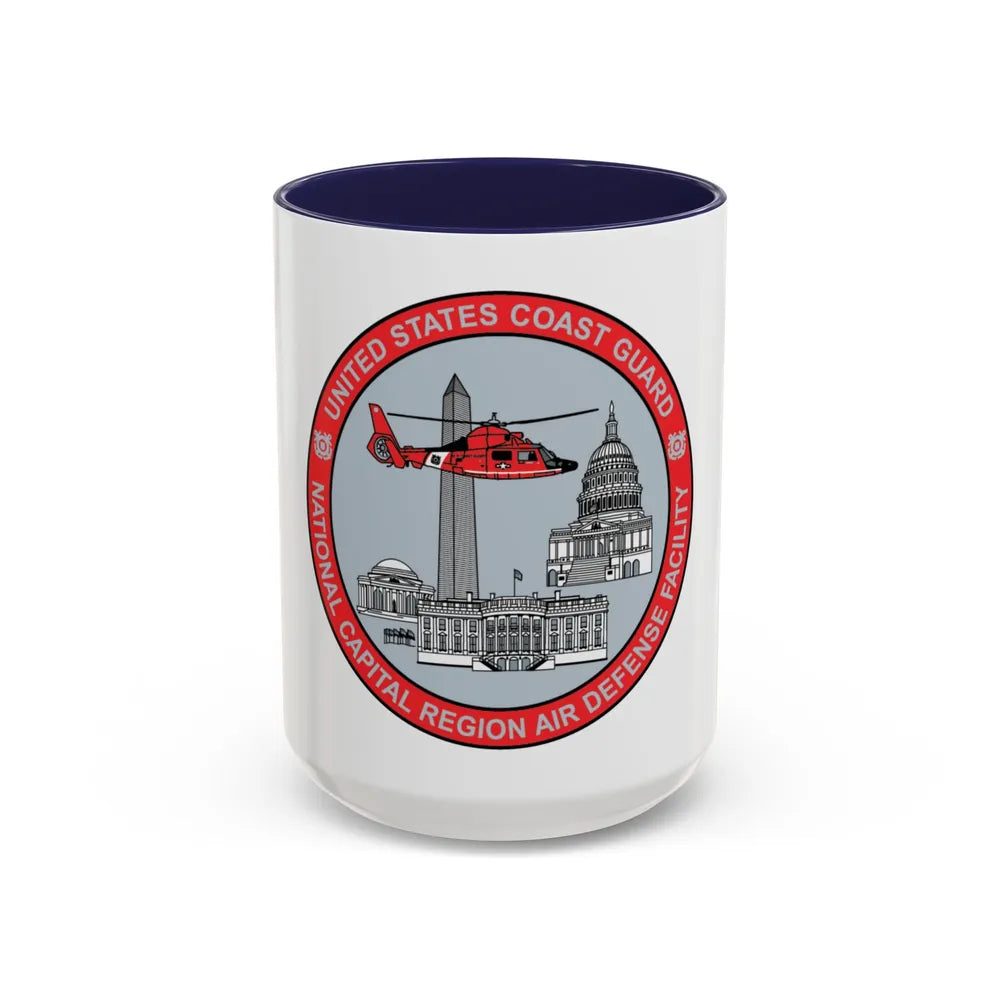 USCG NCR ADF Nat'l Capital Reg Air Def Fac 2009 (U.S. Coast Guard) Accent Coffee Mug 15oz Navy - Go Mug Yourself