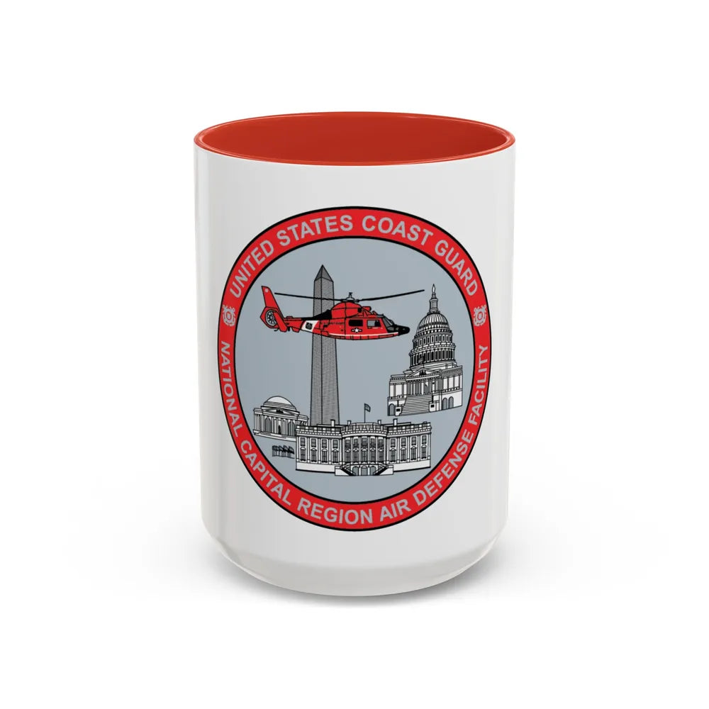 USCG NCR ADF Nat'l Capital Reg Air Def Fac 2009 (U.S. Coast Guard) Accent Coffee Mug 15oz Red - Go Mug Yourself