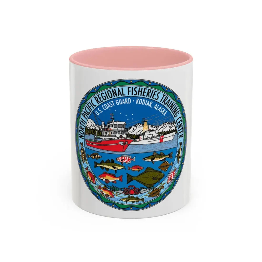 USCG NPRFTC Kodiak Alaska 2005 (U.S. Coast Guard) Accent Coffee Mug 11oz Pink - Go Mug Yourself