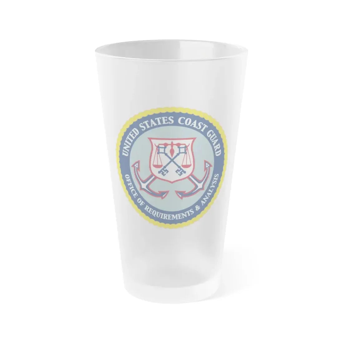 USCG Office of Requirements & Analysis (U.S. Coast Guard) Frosted Pint Glass 16oz Default Title - Go Mug Yourself